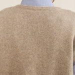 Cashmere sleeveless cardigan women light beige - back view | Théo | Linnea Lund