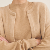 Cashmere sleeveless cardigan women nude beige - focus | Théo | Linnea Lund