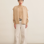 Cashmere sleeveless cardigan women nude beige - look | Théo | Linnea Lund