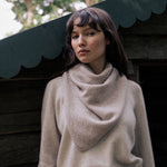 Large brown cashmere and silk triangle scarf | Tove | Linnea Lund
