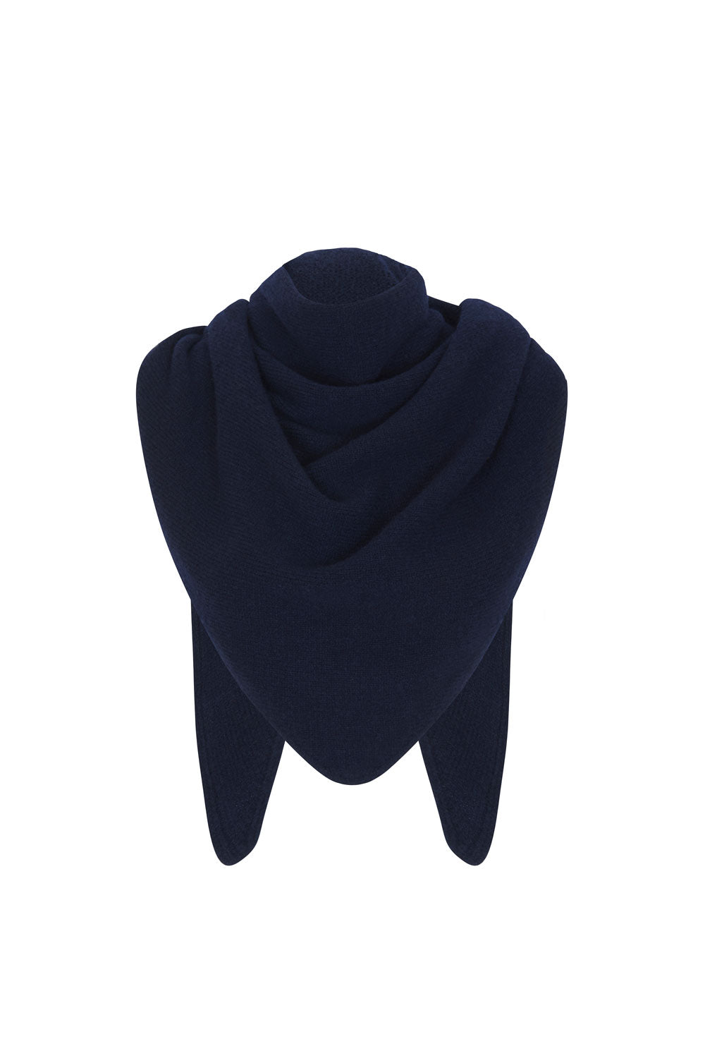 Large navy cashmere and silk triangle scarf | Tove | Linnea Lund