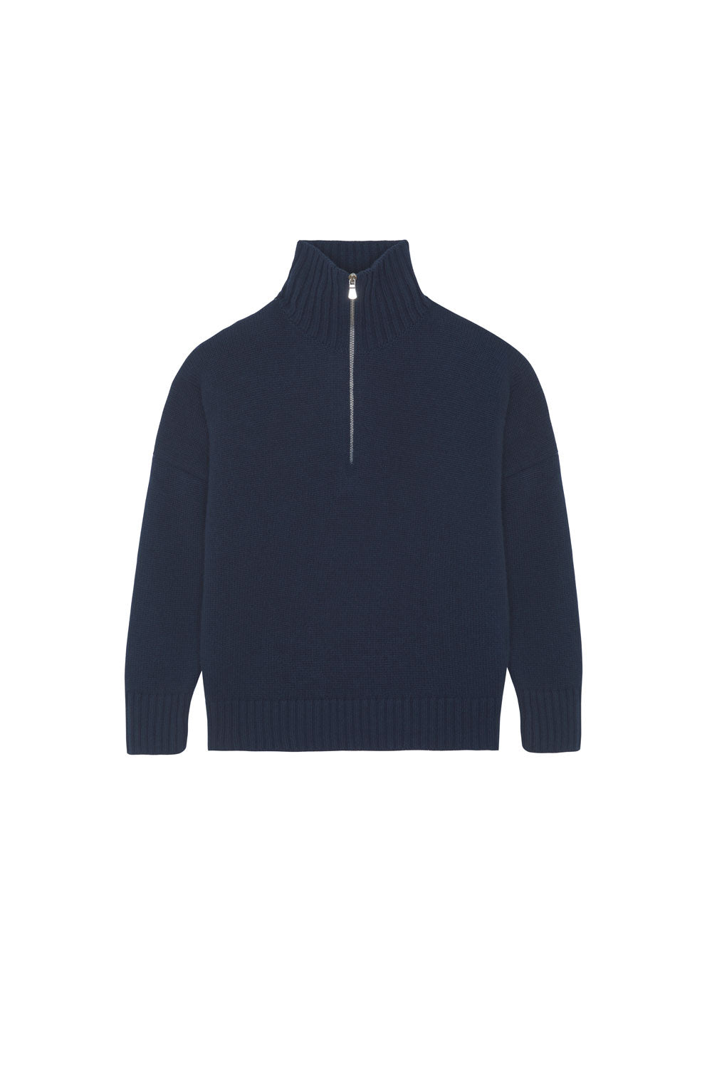 Blue cashmere zip sweater for women | Lasse | Linnea Lund