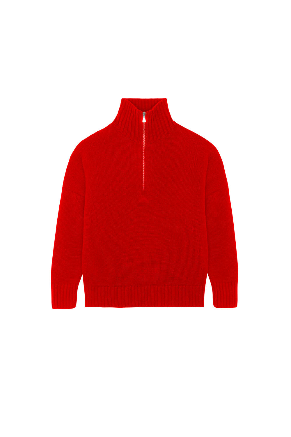 Red cashmere zip sweater for women | Lasse | Linnea Lund