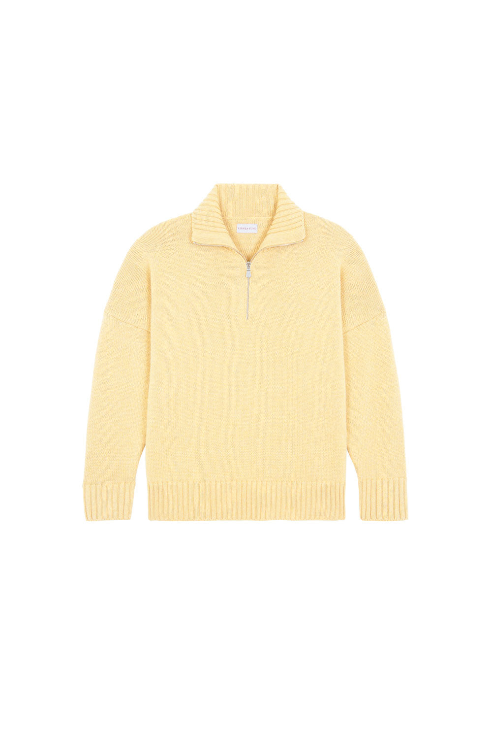 Yellow cashmere zip sweater for women | Lasse | Linnea Lund