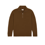 Brown cashmere zip sweater for women | Lasse | Linnea Lund