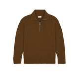 Brown cashmere zip sweater for women | Lasse | Linnea Lund