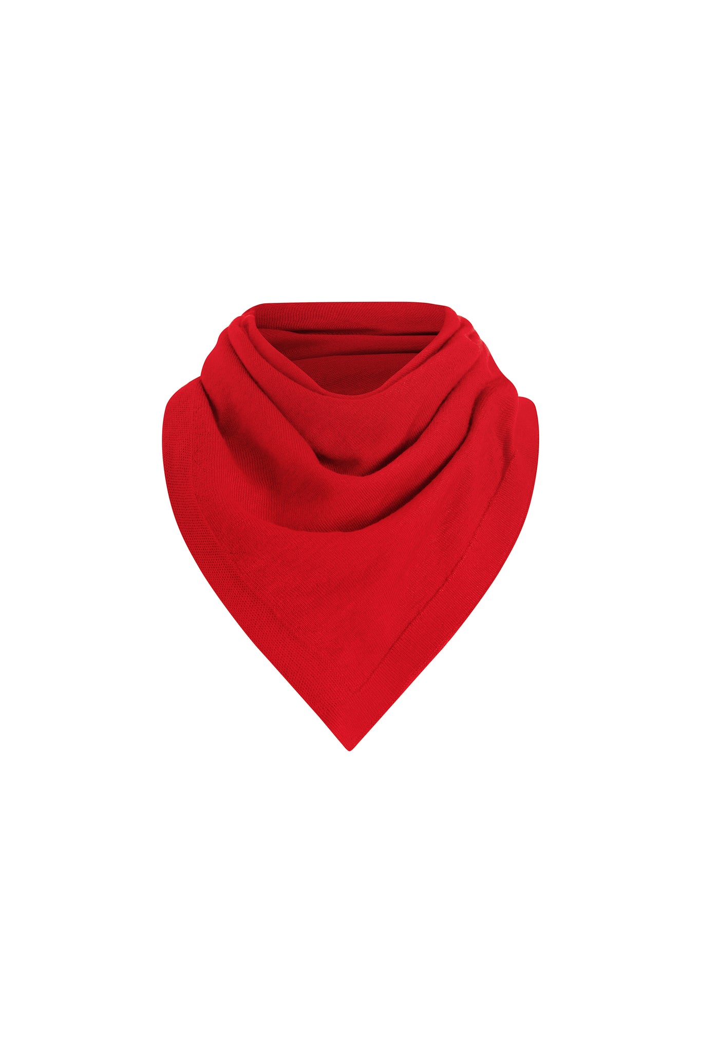 Bright red cashmere and silk blend square scarf
