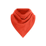 Orange cashmere and silk blend square scarf