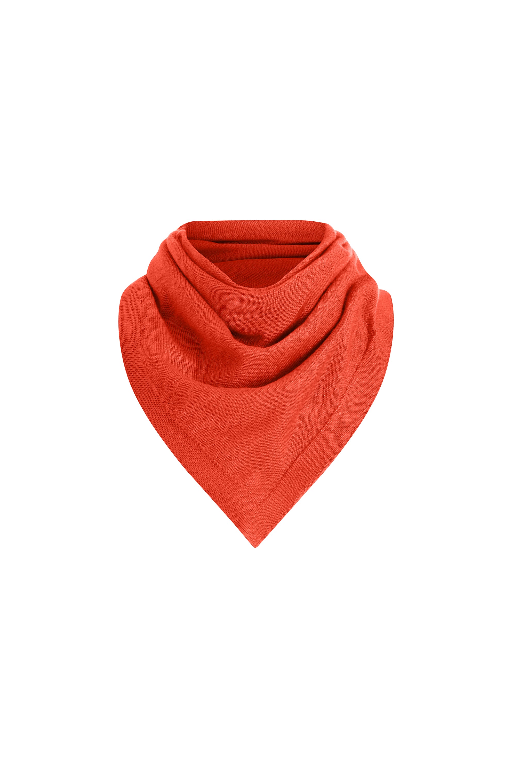 Orange cashmere and silk blend square scarf