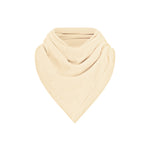 Pastel yellow cashmere and silk blend squared scarf.