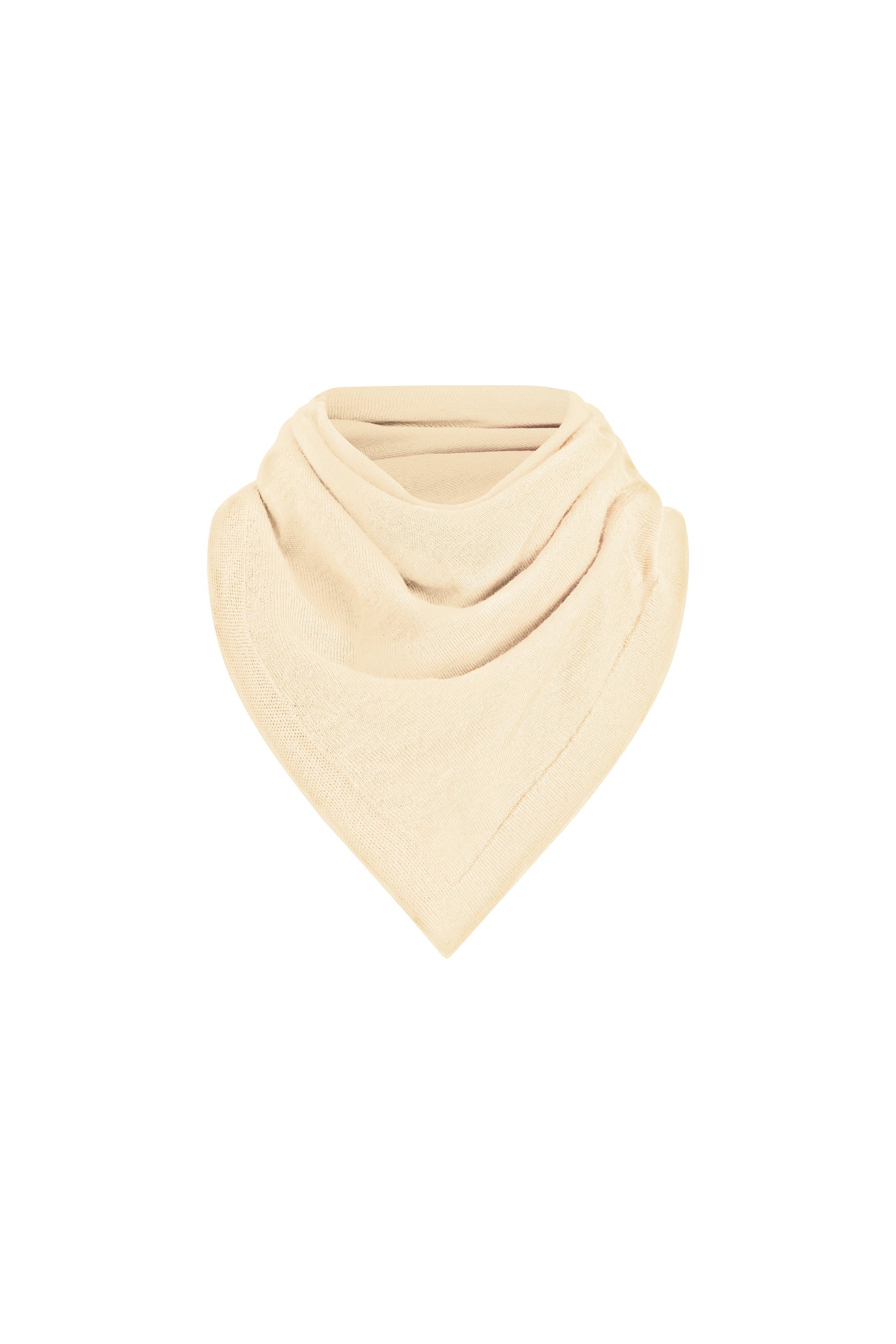 Pastel yellow cashmere and silk blend squared scarf.