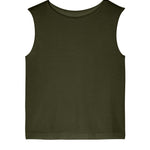 kaki cashmere and silk blend, sleeveless top
