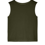 kaki cashmere and silk blend, sleeveless top