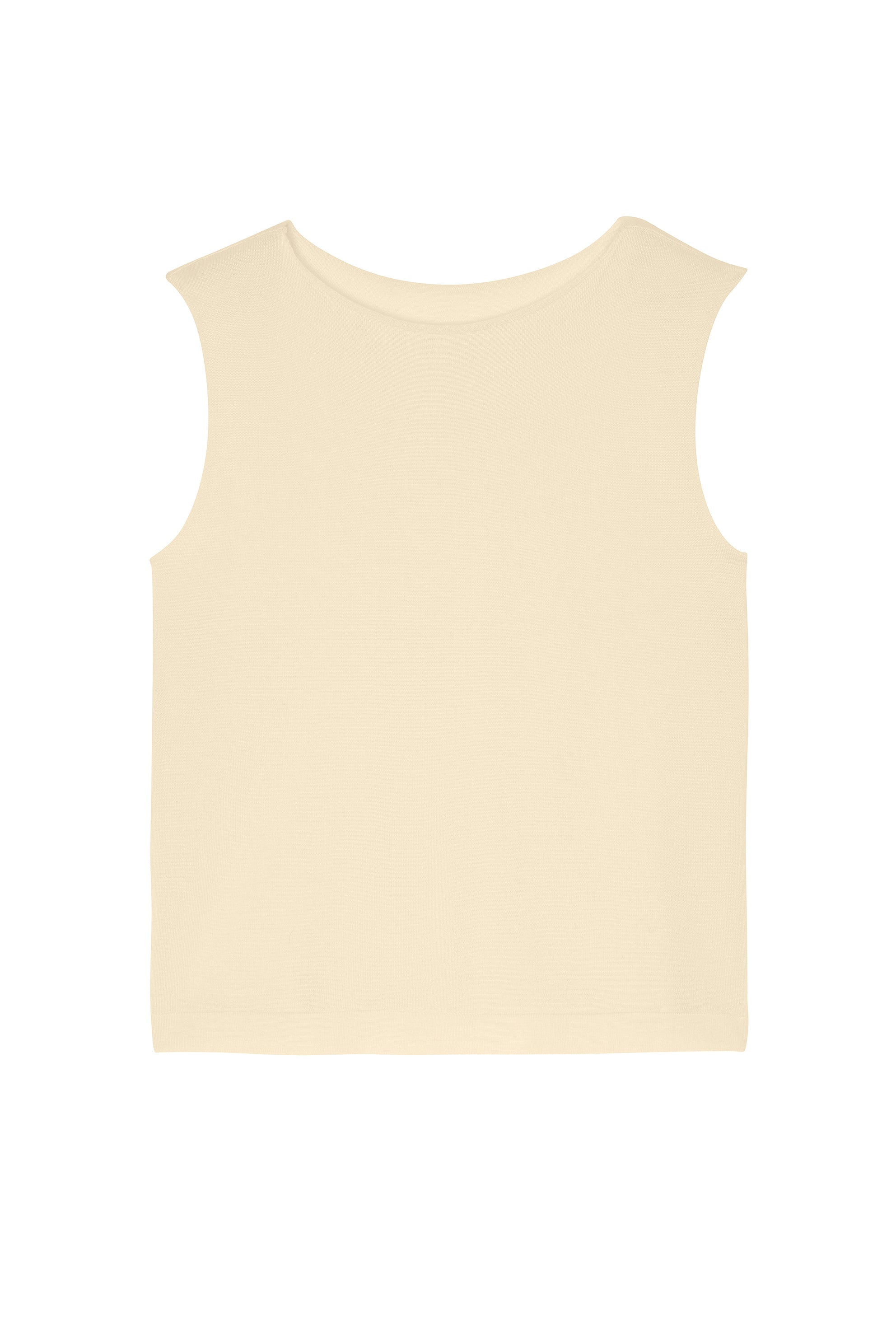 pastel yellow, cashmere and silk blend, sleeveless top