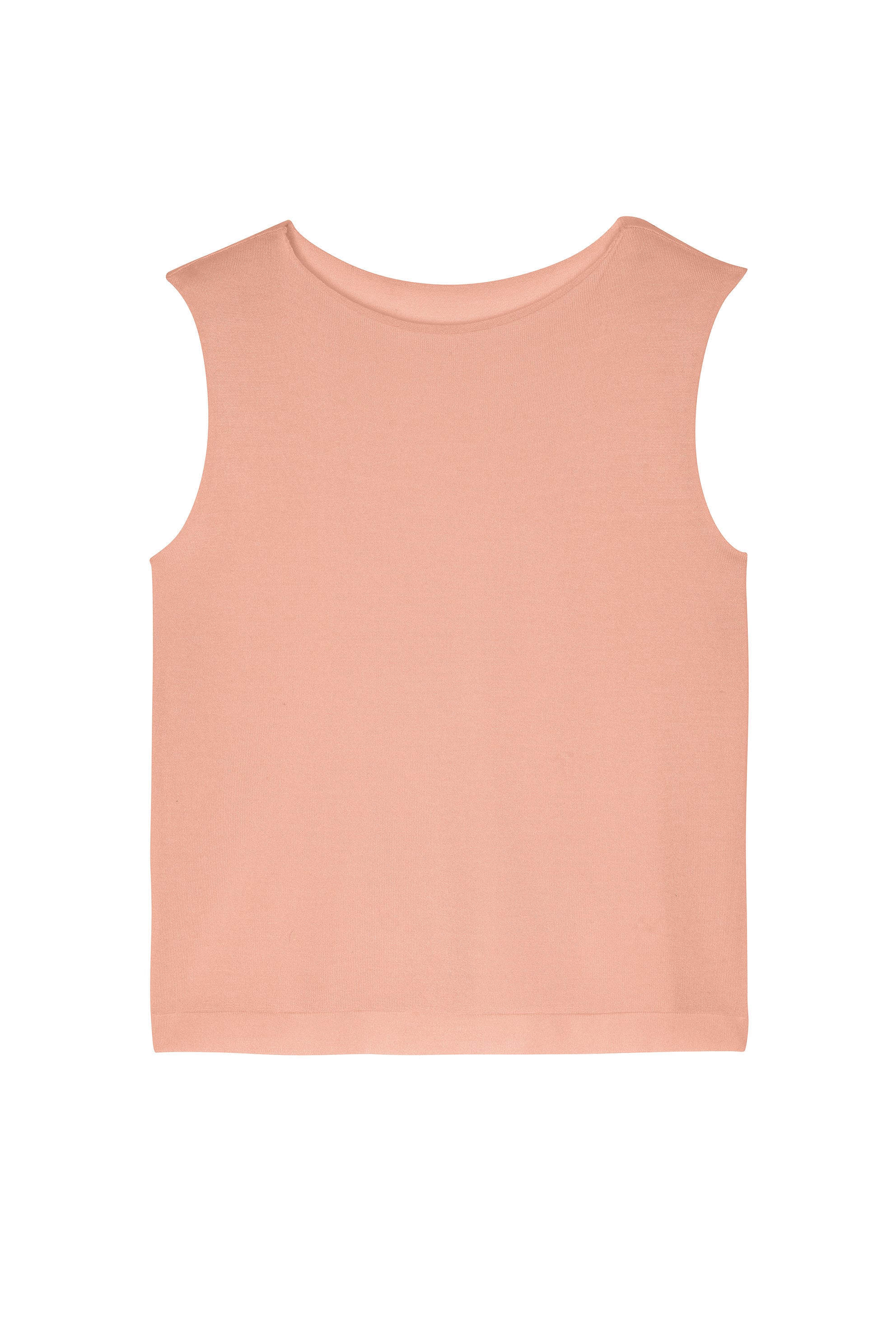 peach cashmere and silk blend sleeveless top