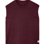 Wine red/ Bordeaux sleeveless cashmere sweater for layering