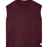 Wine red/ Bordeaux sleeveless cashmere sweater for layering