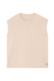 Powder pink cashmere sleeveless sweater women | Berit | Linnea Lund