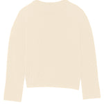 Ribbed white women cashmere sweater - packshot | Edward | Linnea Lund