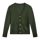 Dark Green cashmere cardigan -packshot | Junior | Linnea Lund
