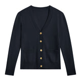 Dark Blue cashmere cardigan - packshot | Junior | Linnea Lund