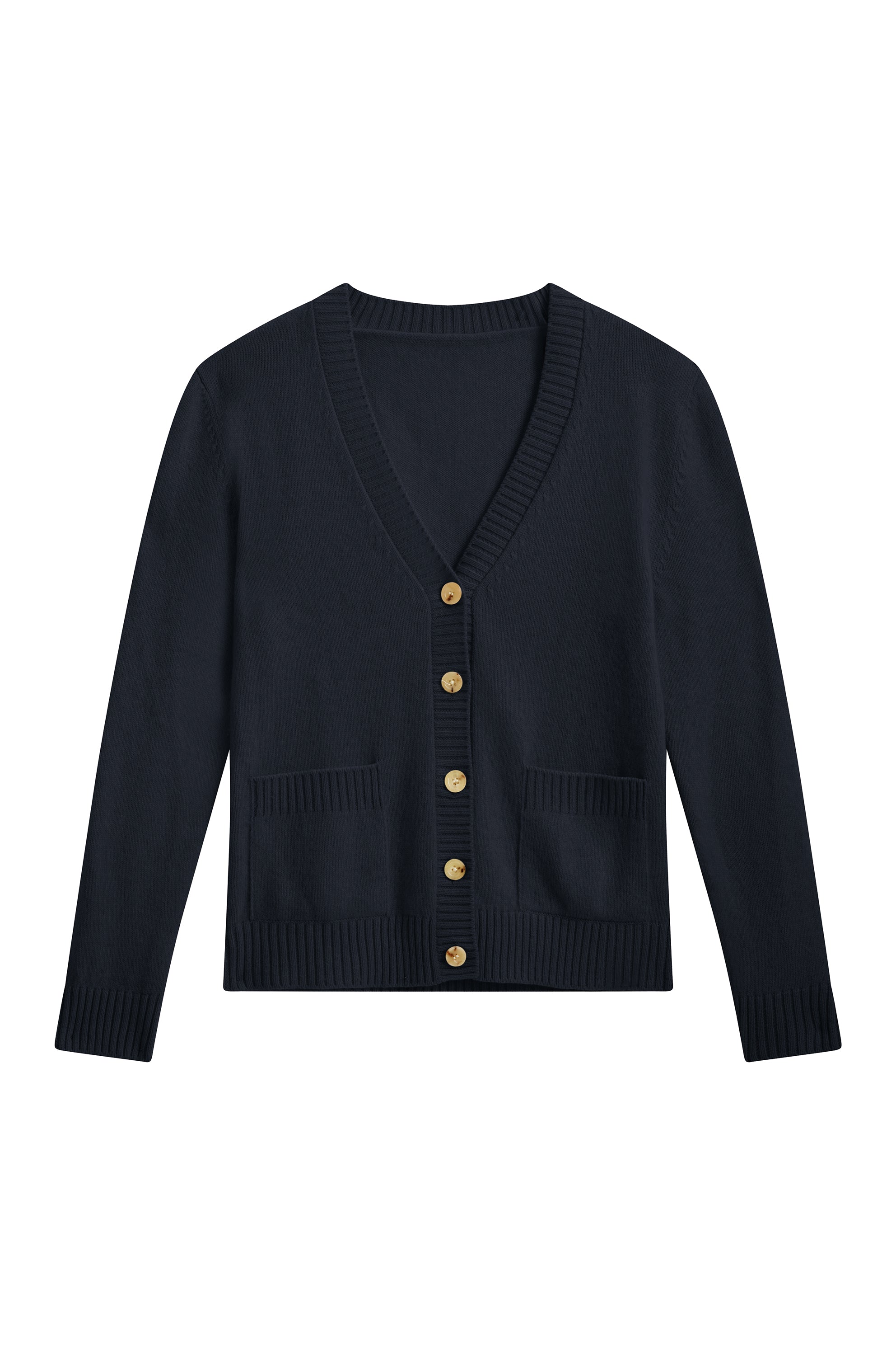Dark Blue cashmere cardigan - packshot | Junior | Linnea Lund
