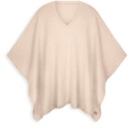 Powder pink cashmere v-neck poncho