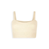 Off White cashmere crop top with straps