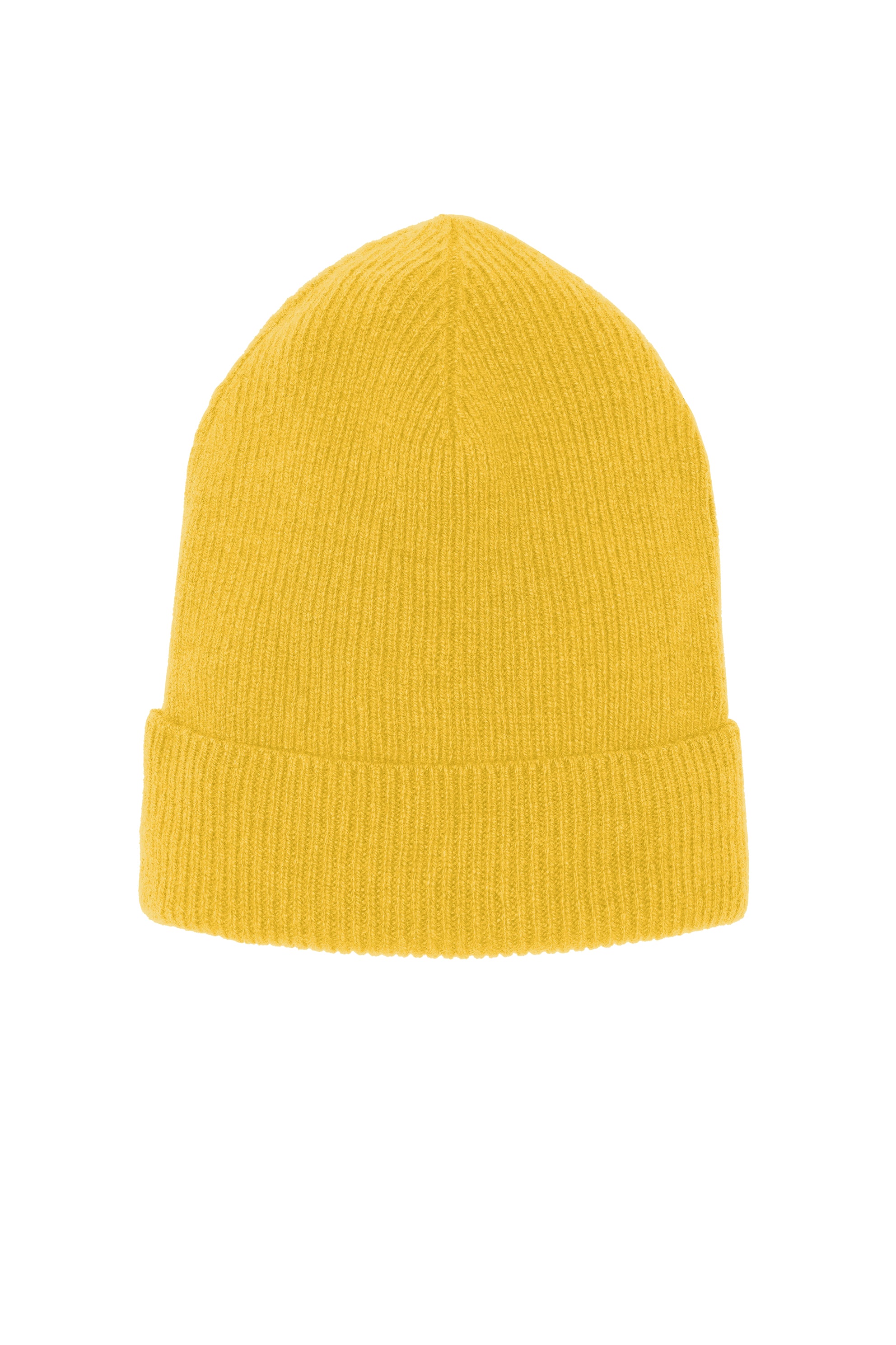 Bright yellow cashmere beanie