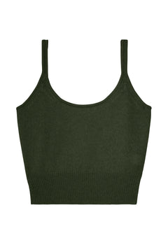 Dark green cashmere top women - packshot | Maud | Linnea Lund